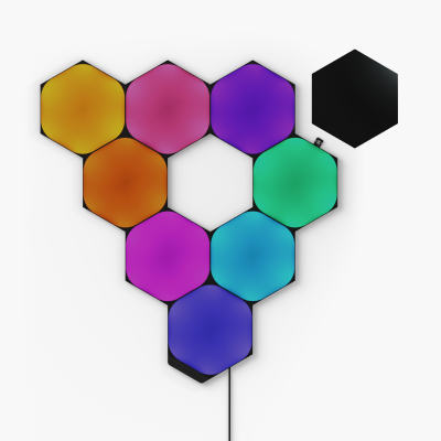 Shapes Limited Edition Ultra Black Hexagons Smarter Kit (9 painéis) 