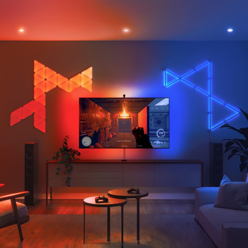 Luz de mesa ambiente RGB para mesa de jogos, música Sync AmbiLight, lâmpada  para TV Stand