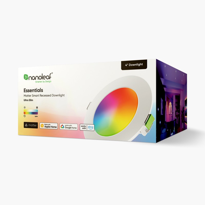 Lâmpadas inteligentes Nanoleaf Essentials com mudança de cor e ativadas por Thread.